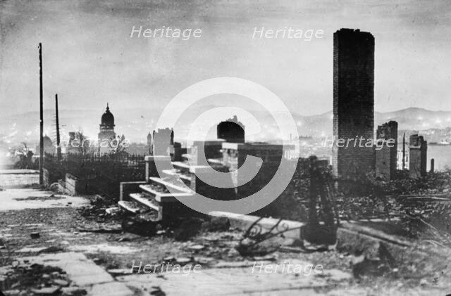 San Francisco earthquake and fire of 1906, 1906 Apr. Creator: Arnold Genthe.