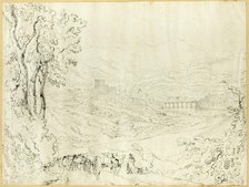 Town and Castle of Hay, 1844. Creator: Joseph Murray Ince.
