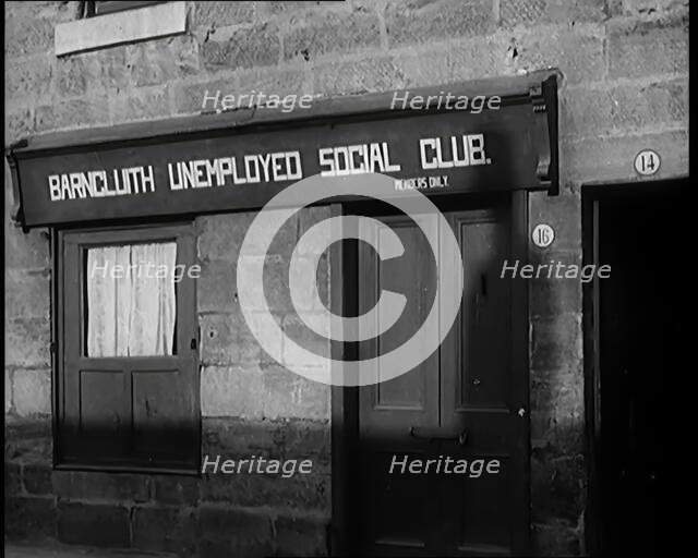 Exterior of Barncluith Unemployed Social Club, 1931. Creator: British Pathe Ltd.