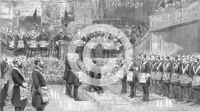 ''The Installation of the Duke of Clarence at Reading as Provisional Grand Master of the Berkshire F Creator: Unknown.