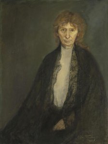 Portrait of the Author Rota Margrethe Vullum, probably 1906. Creator: Oda Krohg.