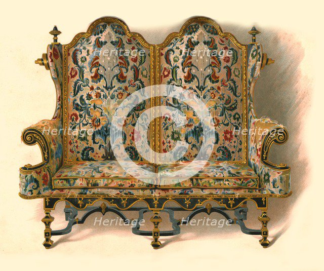Settee, 1905. Artist: Shirley Slocombe.