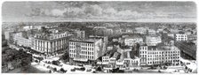 Panorama of Chicago from the top of the City Hall, USA, 1871. Artist: Unknown