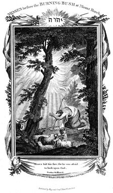 Moses hiding his face, 1807. Artist: Anon