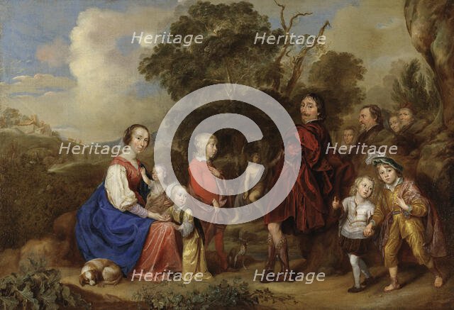 Family Portrait with St. John the Baptist, 1639. Creator: Jan Mytens.