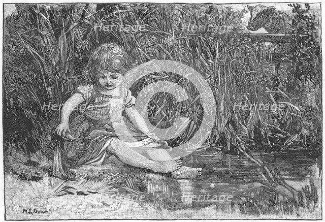 Scene from Silas Marner by George Eliot, 1882. Artist: Mary L Gow