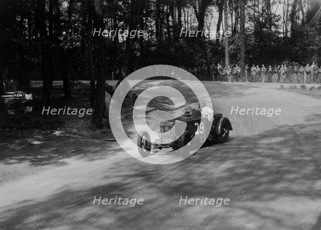 Frazer-Nash TT replica racing at Donington Park, Leicestershire, 1930s. Artist: Bill Brunell.