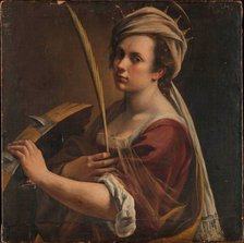 Self-Portrait as Saint Catherine of Alexandria, ca 1616. Creator: Gentileschi, Artemisia (1598-1653).