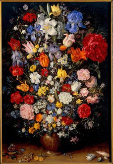Bouquet with jewels, coins and shells, 1606. Creator: Brueghel, Jan, the Younger (1601-1678).