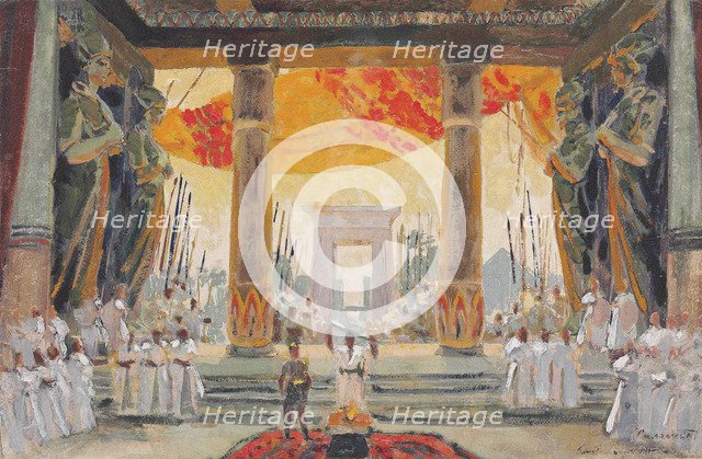 Stage design for the opera Salammbô by Modest Mussorgsky.