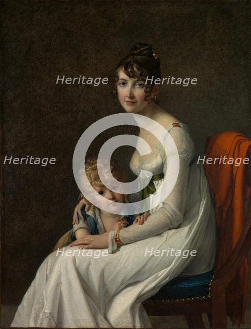 Madame Philippe Panon Desbassayns de Richemont... and Her Son, Eugène (1800-1859), 1802. Creator: Marie Guilhelmine Benoist.