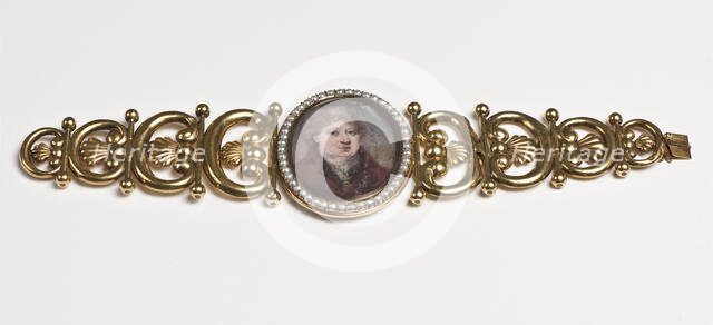 Bracelet for a Portrait Miniature (see NMB 2349a), 1841. Creator: Anders Lundquist.