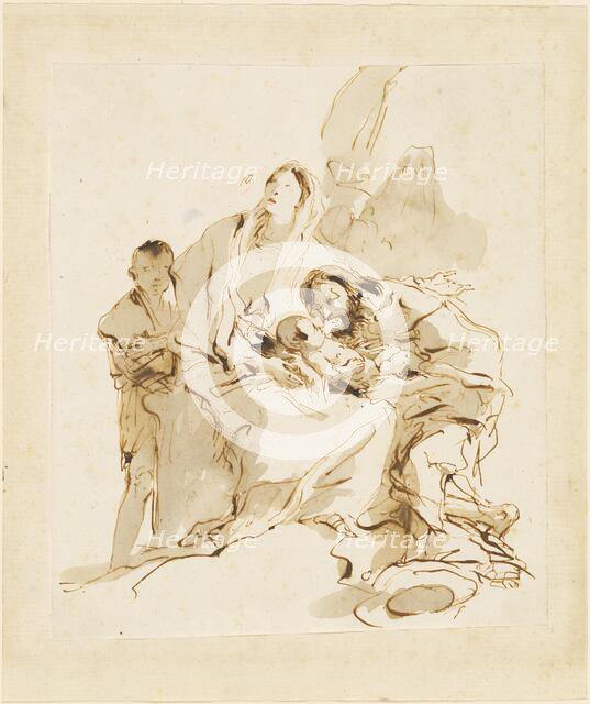 The Holy Family, 1754/1762. Creator: Giovanni Battista Tiepolo.