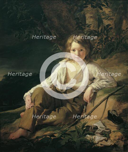 A fishing boy, 1830. Creator: Friedrich von Amerling.