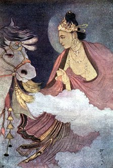 Deaprture of Prince Siddhartha, c563-c483 BC. Artist: Unknown