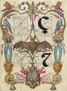 Guide for Constructing the Letters ç and tironian et; Mira calligraphiae monumenta, about 1591-1596. Creator: Joris Hoefnagel.