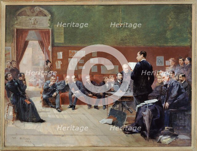 Rehearsal of the Serenade by Jean Jullien, at the Theatre Libre, 1889. Creator: Henri Patrice Dillon.