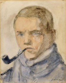 Self-Portrait, 1917. Creator: Juho Makela.