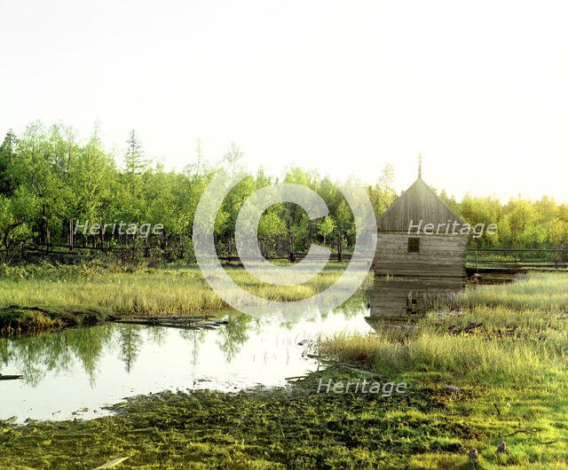 Source of the Volga, Volgoverkhovye, 1910. Creator: Sergey Mikhaylovich Prokudin-Gorsky.