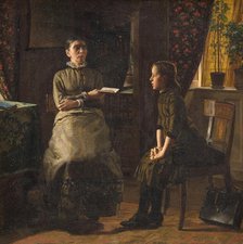 Teacher and student, 1885. Creator: Axel Helsted.