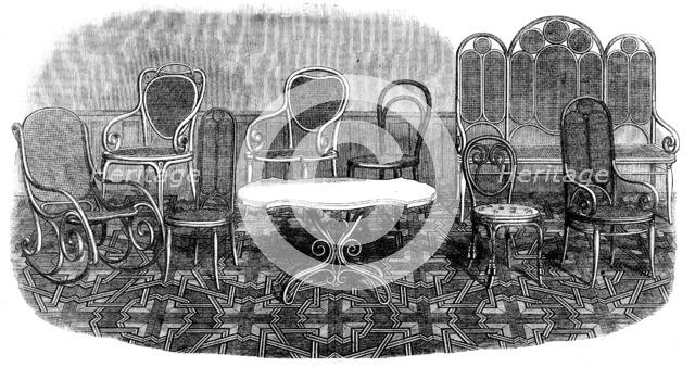 The International Exhibition: furniture and parqueterie flooring by Thonet Brothers..., 1862. Creator: Unknown.