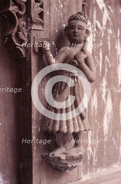 Wooden carving, Udaipur, India, 1988.  Creator: Amanda Waite.