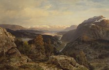 Evening in the Norwegian Mountains, 1869. Creator: Morten Müller.