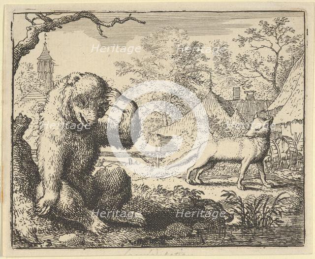 Renard Makes Fun of the Bear, 1650-75. Creator: Allart van Everdingen.