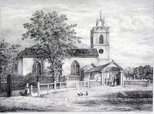 St Giles, Camberwell, London, c1825. Artist: Englemann, Graf and Co