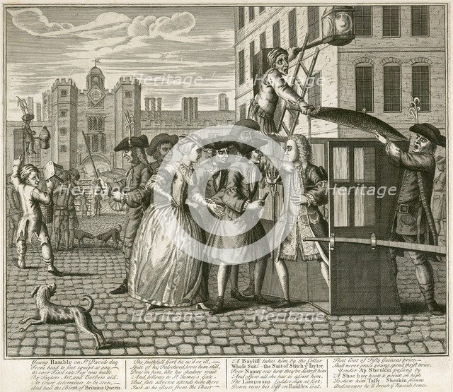 Satrical print depicting St James Palace, London, 1740. Artist: Unknown.