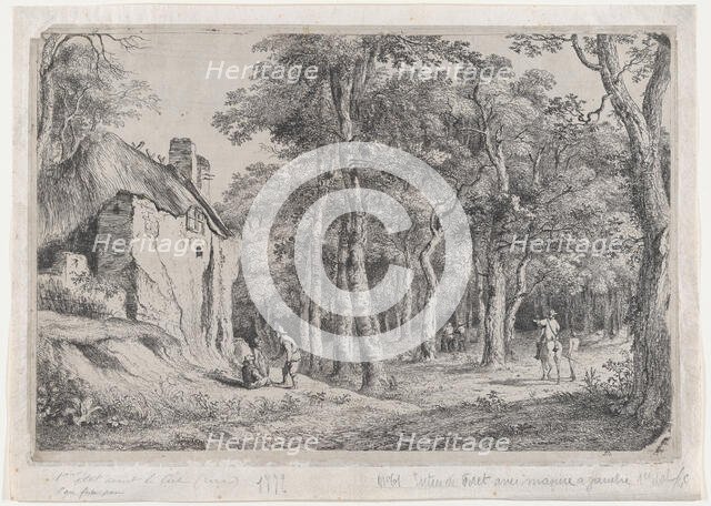 Cottage at the Entrance to a Forest, 1772. Creator: Jean-Jacques de Boissieu.