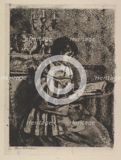 The Reader, ca. 1870. Creator: Henri Jean Augustin de Braekeleer.