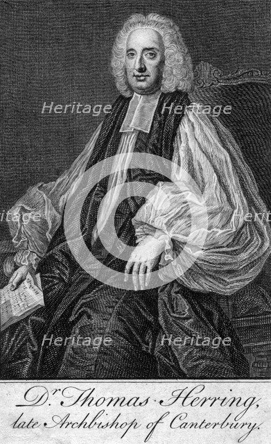 Thomas Herring (1693-1757), Archbishop of Canterbury. Artist: Unknown