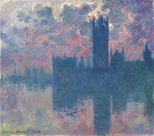 Le Parlement, soleil couchant (The Houses of Parliament at Sunset), 1900-1901.