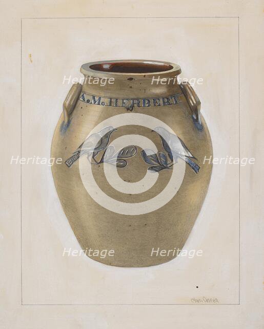Jar, c. 1936. Creator: Charles Caseau.
