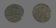 Anonymous Follis (Coin), Attributed to Constantine IX, 1042-1055. Creator: Unknown.