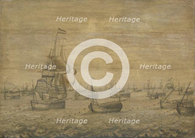 The Dutch Herring Fleet, 1670-1700. Creator: Pieter Vogelaer.