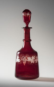 Decanter And Stopper, c1850-75. Creator: Unknown.