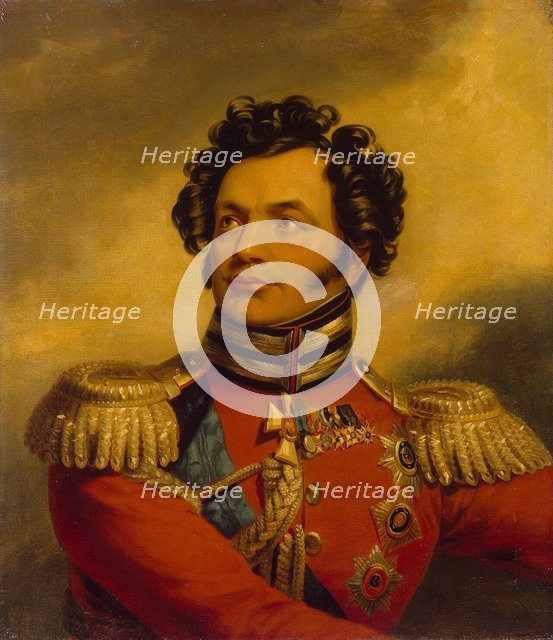 Portrait of the General Fyodor Petrovich Uvarov (1773-1824), before 1825. Artist: Dawe, George (1781-1829)