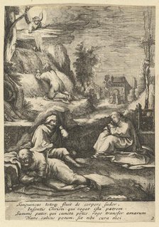 The Agony in the Garden, from The Passion of Christ, mid 17th century. Creator: Nicolas Cochin.