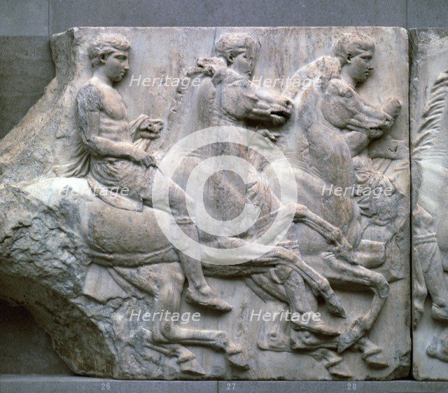 Part of the frieze on the Parthenon, 5th century BC. Artist: Unknown