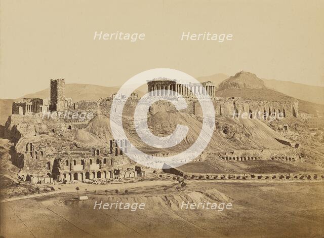 The Acropolis from the Southwest, Athens, 1865. Creator: Konstantinos Dimitriou.
