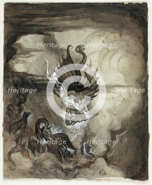 Descent to Hell, n.d. Creators: Henry Fuseli, Theodore Matthias von Holst.