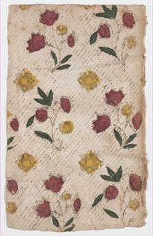 Sheet with overall floral pattern, 19th century. Creator: Anon.