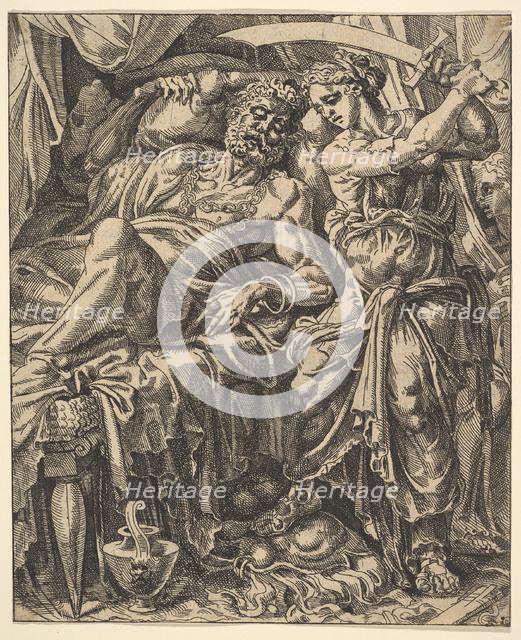 Judith Slaying Holofernes, from The Story of Judith and Holofernes. Creator: Dirck Volkertsen Coornhert.