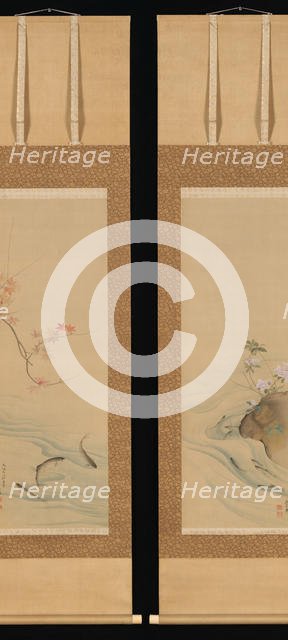 Sweetfish in Summer and Autumn, 1785. Creator: Maruyama Okyo.