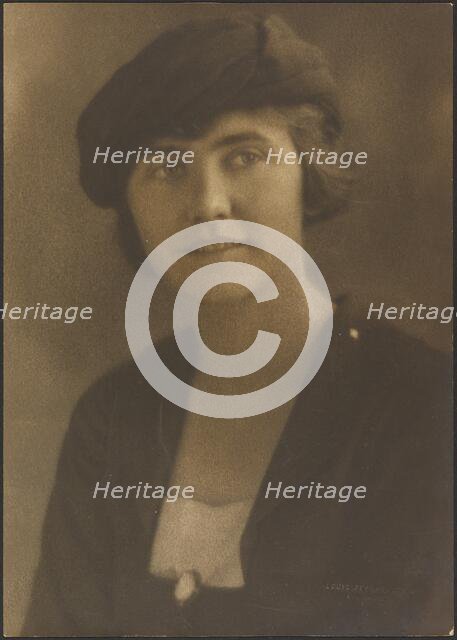 Portrait of a Woman with Cameo Pin, 1907-1924. Creator: Louis Fleckenstein.