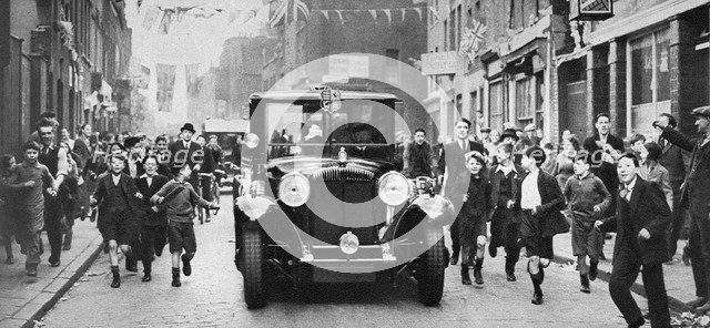 King George V's last visit to the East End, London, c1930s. Artist: Unknown