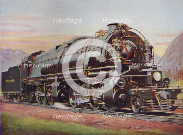 'A 300-Ton American Mallet Type Freight Engine. Pennsylvania Railroad', 1926. Artist: Unknown.
