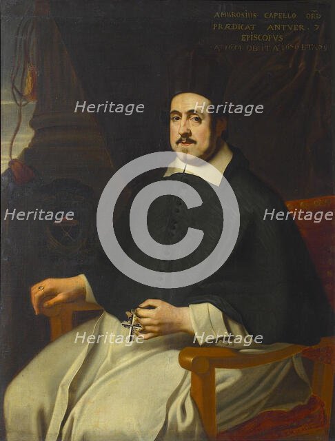 Portrait of Marius Ambrosius Capello (1597-1676), bishop of Antwerp, 1659. Creator: Anonymous.